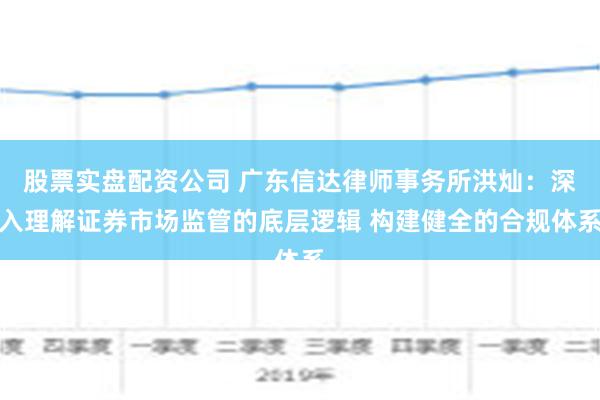 股票实盘配资公司 广东信达律师事务所洪灿：深入理解证券市场监管的底层逻辑 构建健全的合规体系