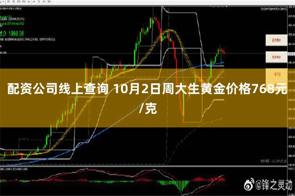 配资公司线上查询 10月2日周大生黄金价格768元/克