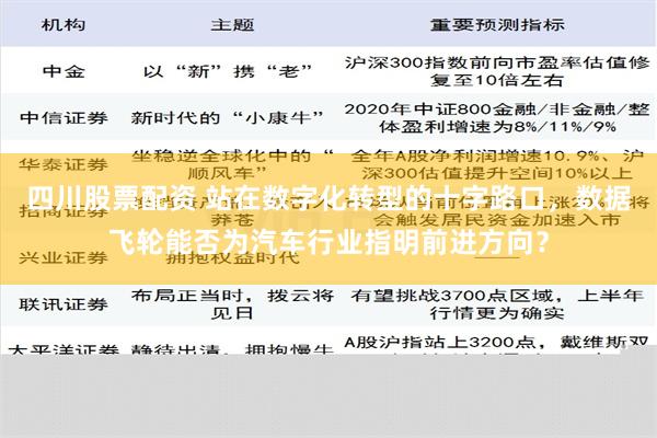 四川股票配资 站在数字化转型的十字路口，数据飞轮能否为汽车行业指明前进方向？